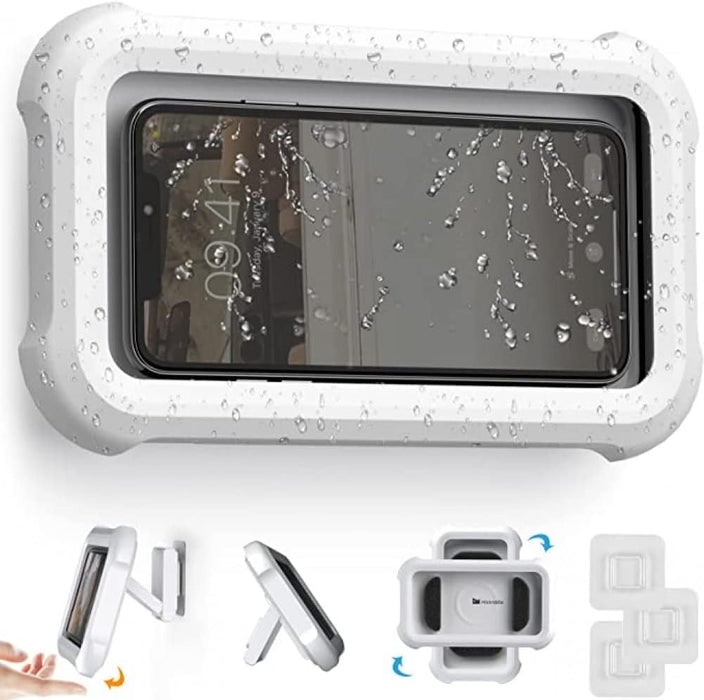 Soporte De Teléfono De Ducha Impermeable De Pared Ajustable De Ángulo De Rotación De 360 ° - Quierox - Tienda Online