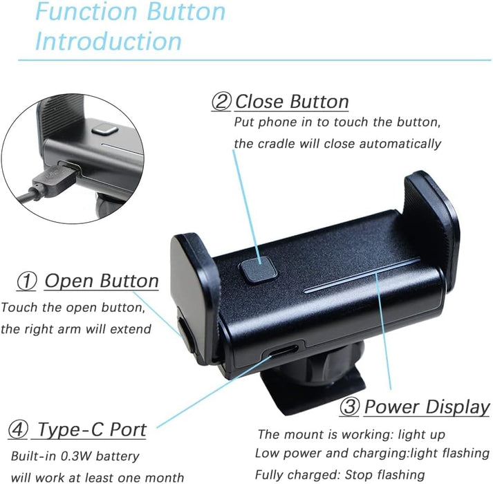 Soporte de teléfono para automóvil eléctrico CR-V en ventilación de aire, aplica a teléfonos de 4 a 7 pulgadas - Quierox - Tienda Online