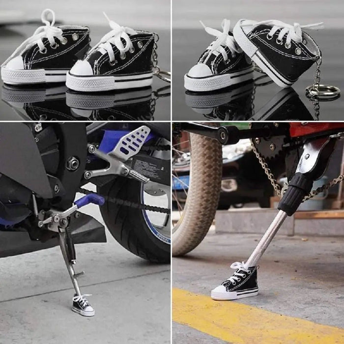 Soporte lateral divertido para motocicleta, Mini soporte de pie de zapato de lona - Quierox - Tienda Online