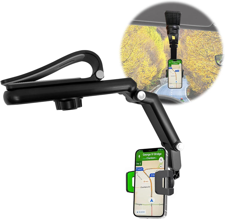 Soporte multifuncional para teléfono celular con visera solar giratoria de 360° - Quierox - Tienda Online