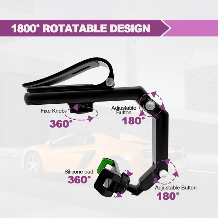 Soporte multifuncional para teléfono celular con visera solar giratoria de 360° - Quierox - Tienda Online