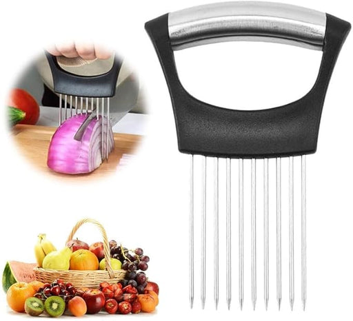 Soporte para cebollas, cortador de cebolla de acero inoxidable, para patatas, tomates, limones, aguacates - Quierox - Tienda Online