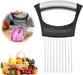 Soporte para cebollas, cortador de cebolla de acero inoxidable, para patatas, tomates, limones, aguacates - Quierox - Tienda Online