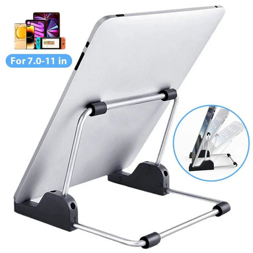 Soporte para tableta, soporte universal plegable de aluminio súper ligero, accesorios ajustables para tabletas de 7 a 11 pulgadas - Quierox - Tienda Online
