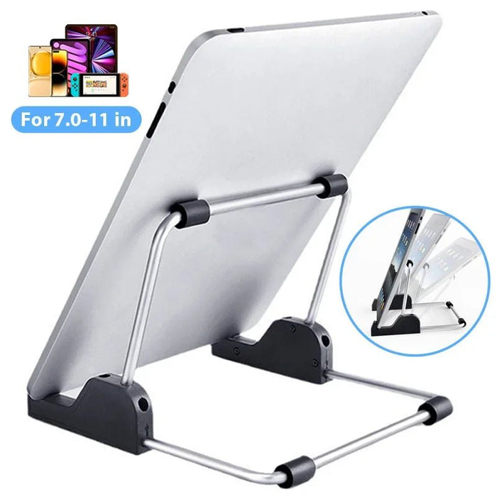 Soporte para tableta, soporte universal plegable de aluminio súper ligero, accesorios ajustables para tabletas de 7 a 11 pulgadas - Quierox - Tienda Online