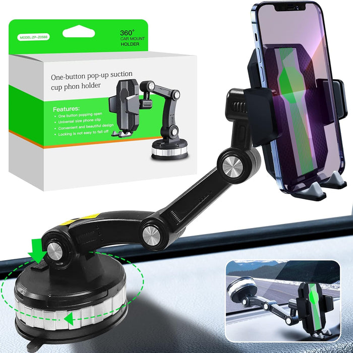 Soporte para teléfono con ventosa para coche, universal, para salpicadero - Quierox - Tienda Online