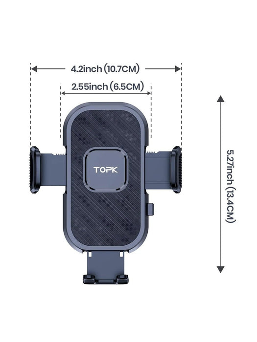 Soporte para teléfono de coche TOPK para rejilla de ventilación, con gancho y rotación de 360° - Quierox - Tienda Online