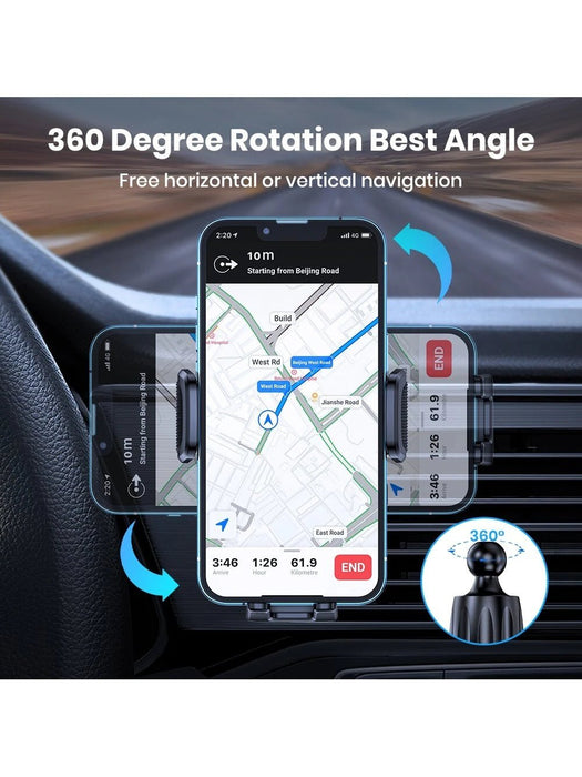 Soporte para teléfono de coche TOPK para rejilla de ventilación, con gancho y rotación de 360° - Quierox - Tienda Online