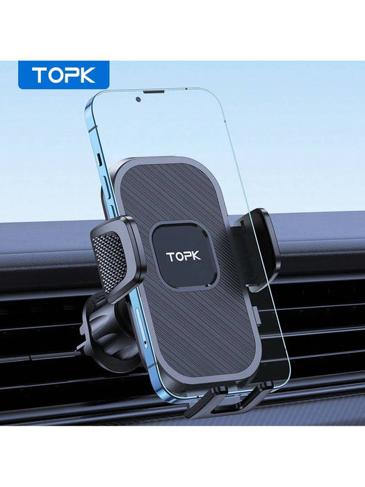 Soporte para teléfono de coche TOPK para rejilla de ventilación, con gancho y rotación de 360° - Quierox - Tienda Online
