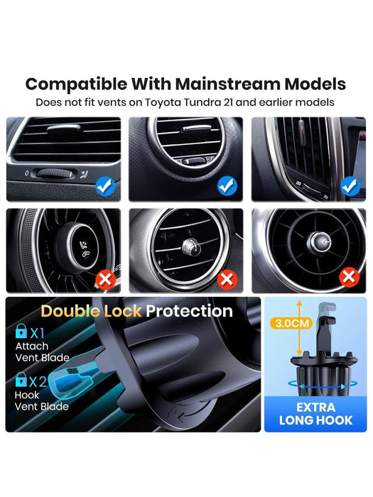 Soporte para teléfono de coche TOPK para rejilla de ventilación, con gancho y rotación de 360° - Quierox - Tienda Online