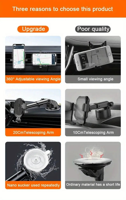 Soporte para teléfono móvil con ventosa para coche - Quierox - Tienda Online