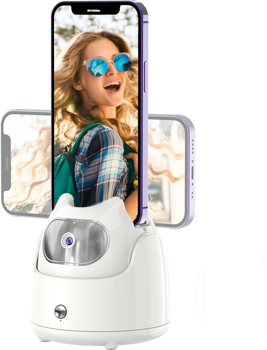 Soporte para teléfono móvil seguimiento facial automático, rotación de 360 - Quierox - Tienda Online