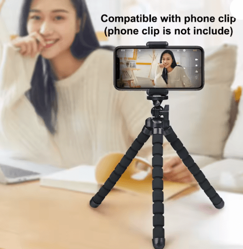 Soporte universal multifunción para cámara, minitrípode flexible tipo pulpo - Quierox - Tienda Online