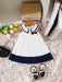 Souflis Souflis Vestido plisado de colores en bloque casual y lindo para niñas bebés - Quierox - Tienda Online