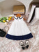 Souflis Souflis Vestido plisado de colores en bloque casual y lindo para niñas bebés - Quierox - Tienda Online