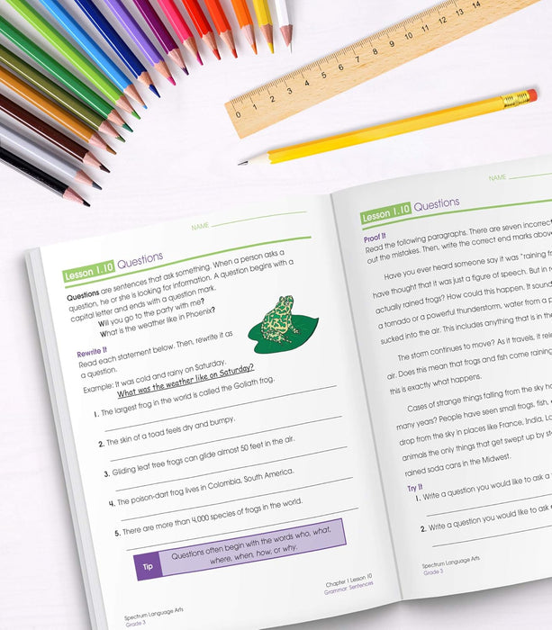 Spectrum Lengua y Literatura, Grado 3, Cuaderno de ejercicios de gramática - Quierox - Tienda Online