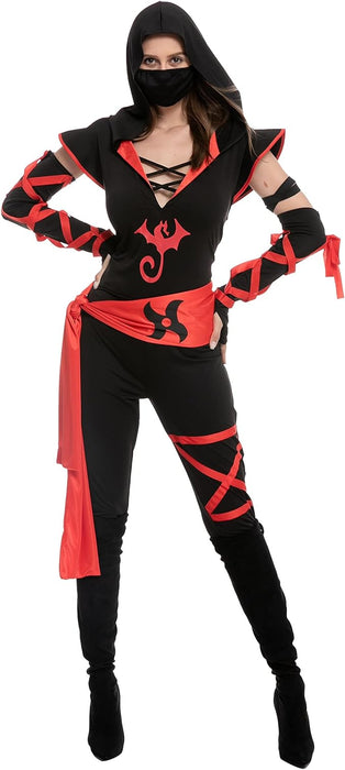 Spooktacular Creations - Disfraz de Ninja para mujeres adultas, para fiesta de Halloween - Quierox - Tienda Online