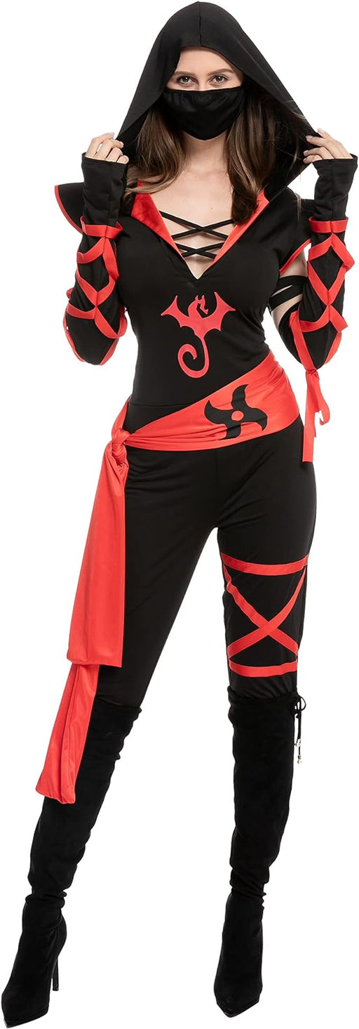 Spooktacular Creations - Disfraz de Ninja para mujeres adultas, para fiesta de Halloween - Quierox - Tienda Online