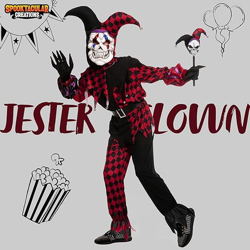 Spooktacular Creations Disfraz de payaso de Halloween con máscara para fiesta - Quierox - Tienda Online