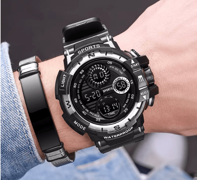 Sport Reloj Digital a la moda para hombre, cronógrafo de mano a prueba de agua - Quierox - Tienda Online