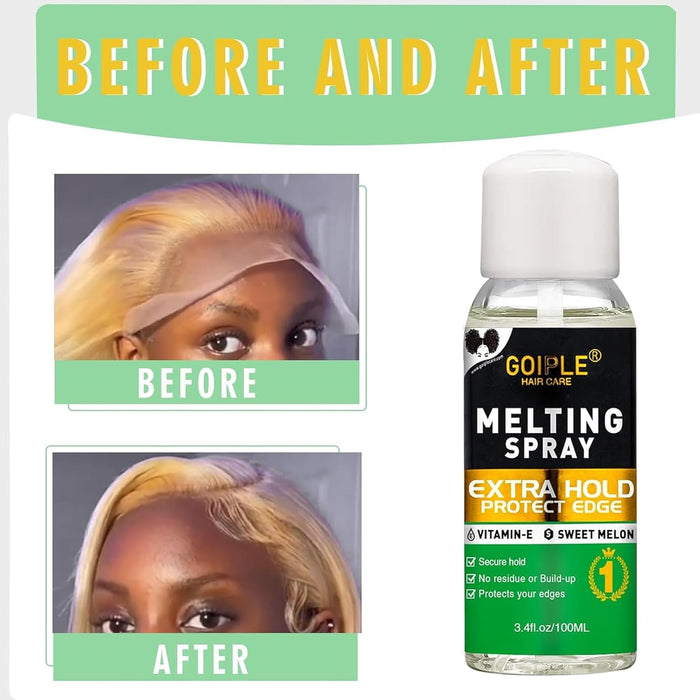 Spray de fusión de encaje, adhesivo para el cabello sin pegamento para pelucas y extensiones - Quierox - Tienda Online