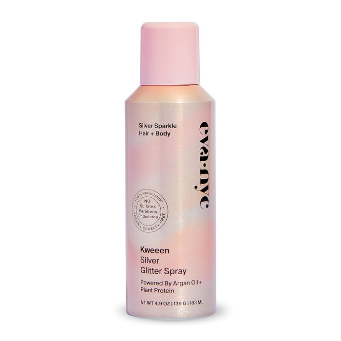Spray para el cabello y el cuerpo con purpurina plateada Kweeen de Eva NYC, 4.9 oz - Quierox - Tienda Online