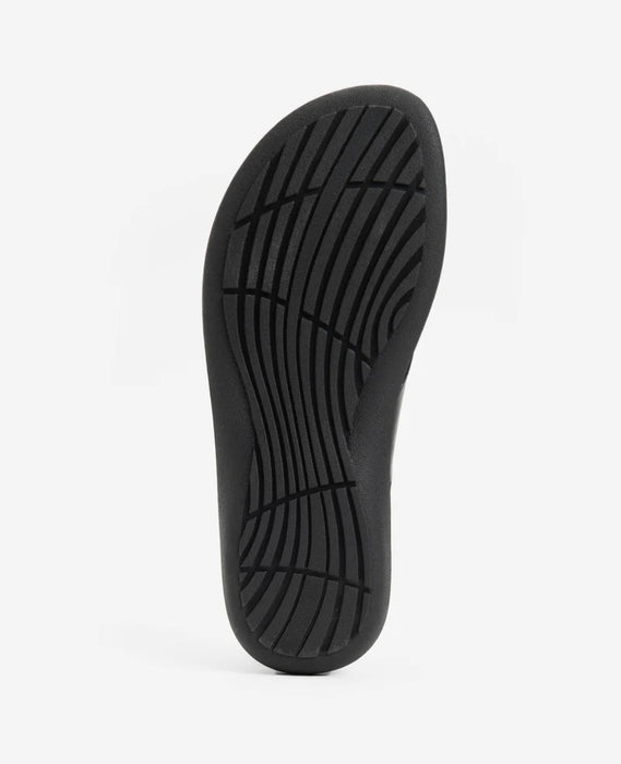 Sandalias planas de cuero negro Kenneth Cole Sand