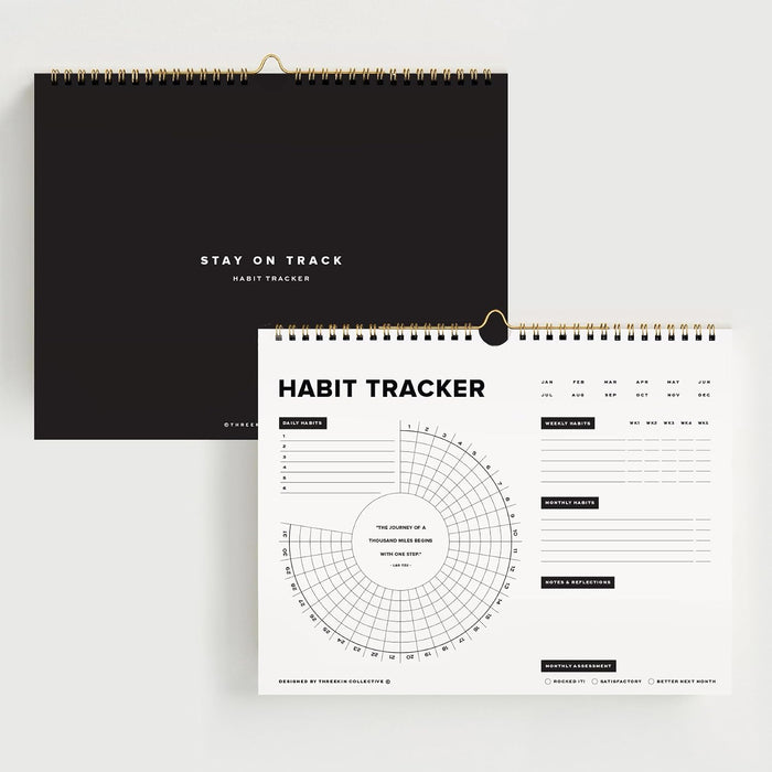 Stay on Track Calendario de pared con seguimiento de hábitos, diario, semanal y mensual - Quierox - Tienda Online