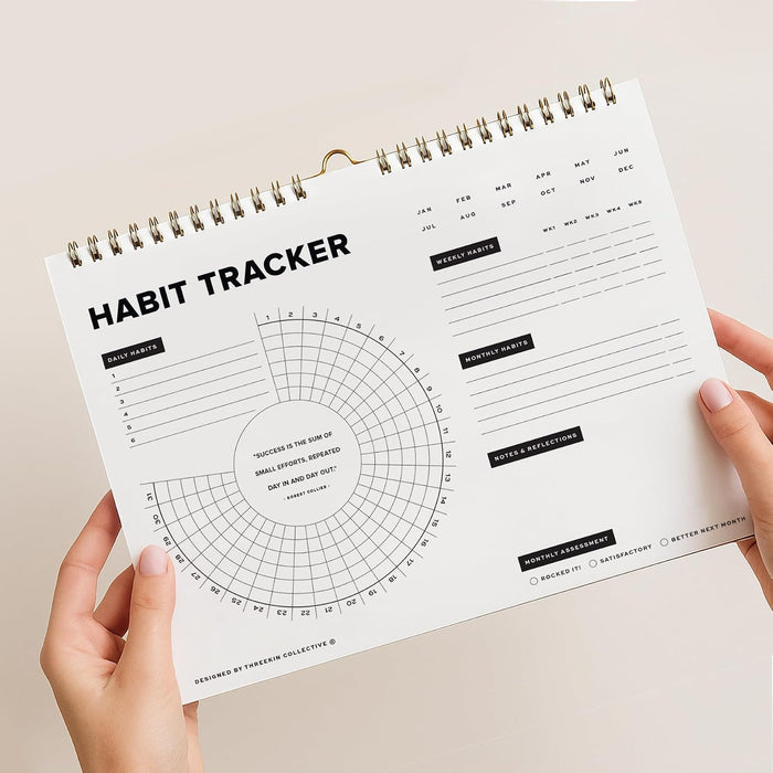 Stay on Track Calendario de pared con seguimiento de hábitos, diario, semanal y mensual - Quierox - Tienda Online