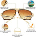 Stylle Pilot Aviator Double BridgeMen Almohadillas de nariz doradas - Quierox - Tienda Online