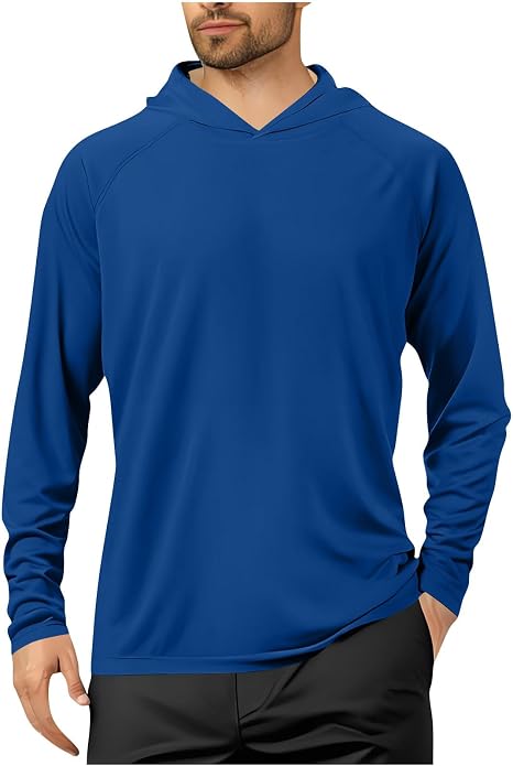 Sudadera con capucha de manga larga raglán para hombre con protección solar UPF 50+ - Quierox - Tienda Online