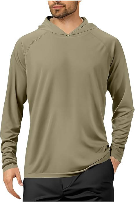 Sudadera con capucha de manga larga raglán para hombre con protección solar UPF 50+ - Quierox - Tienda Online