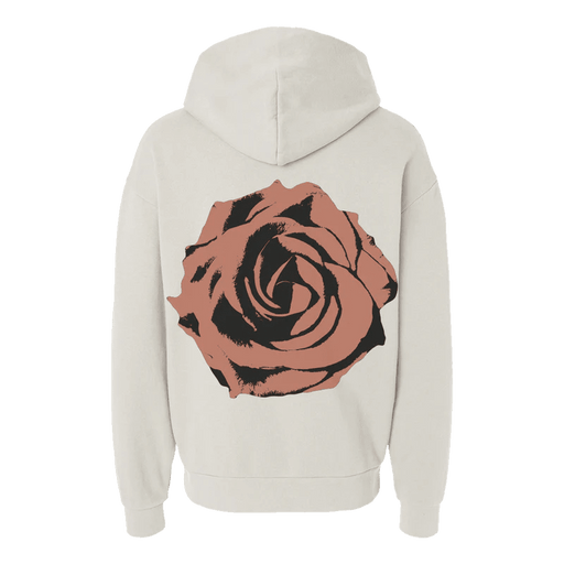 Sudadera con capucha rosa de estilo dramático color marfil - Quierox - Tienda Online