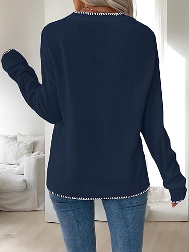 Suéter con lazo rojo para mujer, suéter Y2k con lazos para mujer - Quierox - Tienda Online
