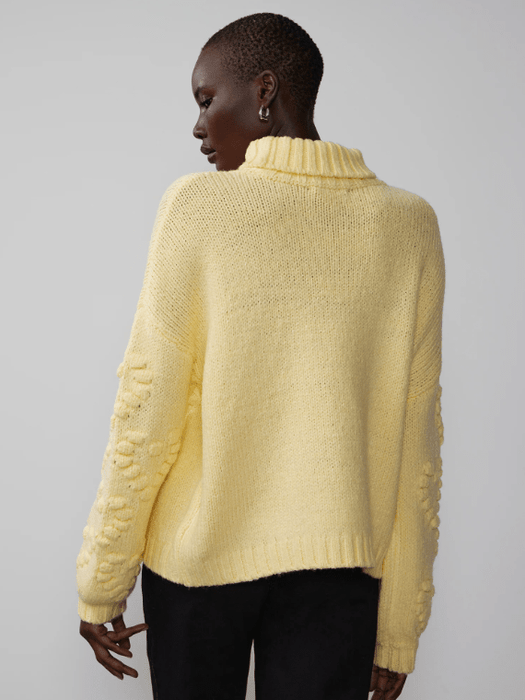 Suéter de cuello alto con corazón y pompón - Quierox - Tienda Online