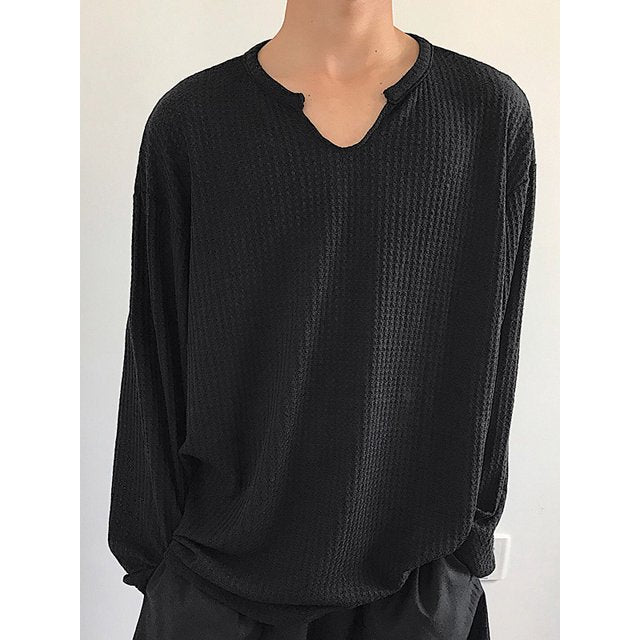 Suéter liso con cuello en V para hombre - Quierox - Tienda Online