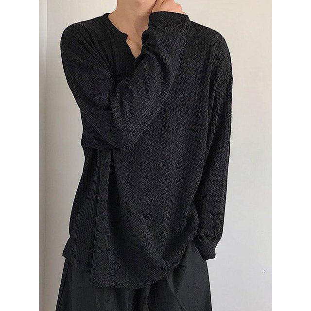 Suéter liso con cuello en V para hombre - Quierox - Tienda Online