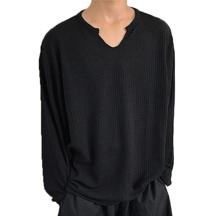 Suéter liso con cuello en V para hombre - Quierox - Tienda Online