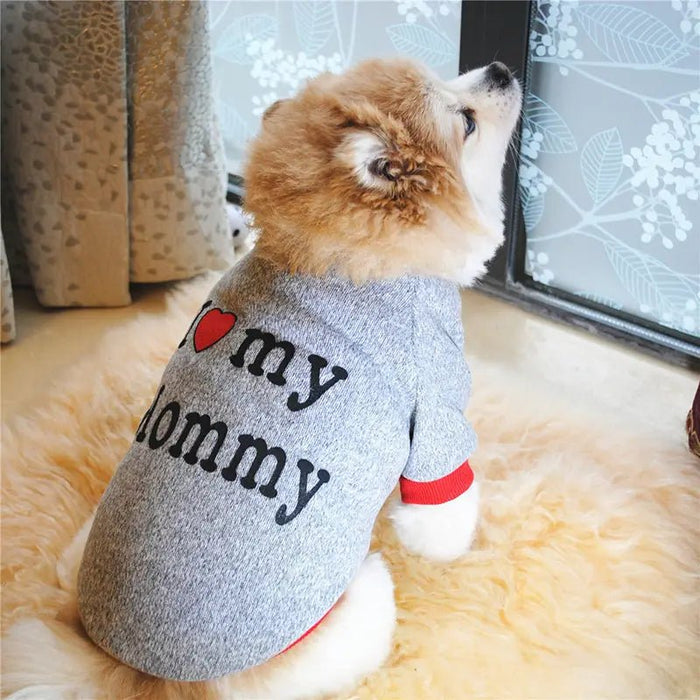 Suéter Para Perros Y Gatos Pequeños Y Juguetones - "Amo A Mi Mami" - Quierox - Tienda Online