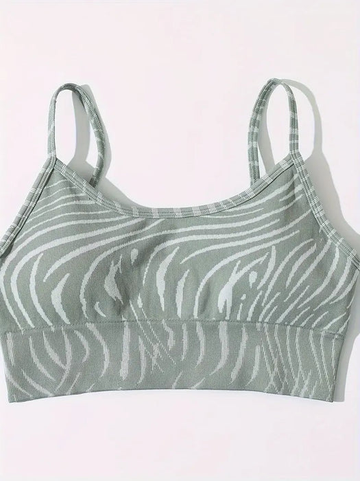 Sujetador deportivo con estampado de ondas - Quierox - Tienda Online