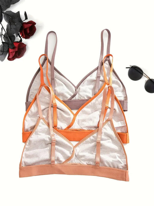 Sujetador deportivo elástico cómodo, tejido de punto de color sólido para mujer - Quierox - Tienda Online