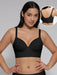 Sujetador negro con aros, efecto push - up, moldeador - Quierox - Tienda Online