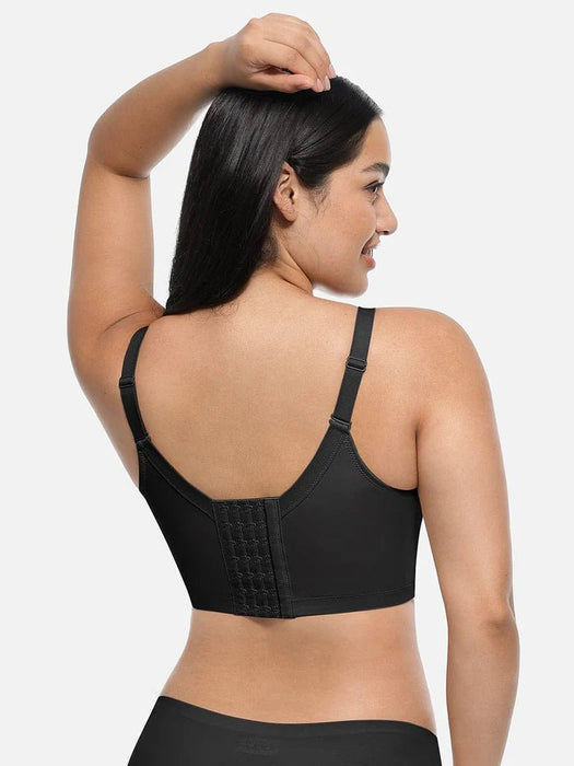 Sujetador negro con aros, efecto push - up, moldeador - Quierox - Tienda Online