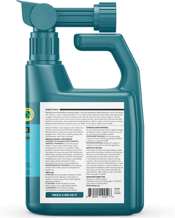 Sunday Mosquito Deleto - Spray repelente de mosquitos y control de insectos - Quierox - Tienda Online