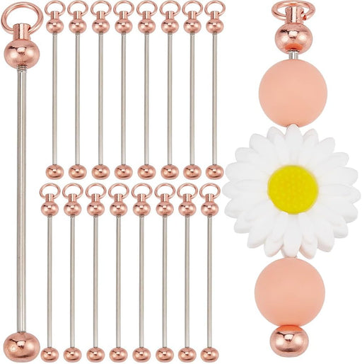 SUNNYCLUE 20 llaveros con cuentas, barras en blanco - Quierox - Tienda Online