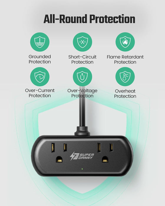 SUPERDANNY Mini Regleta de alimentación con USB - Quierox - Tienda Online