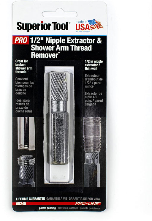 Superior Tool Brazo de ducha de 1/2" y removedor de pezones - Quierox - Tienda Online