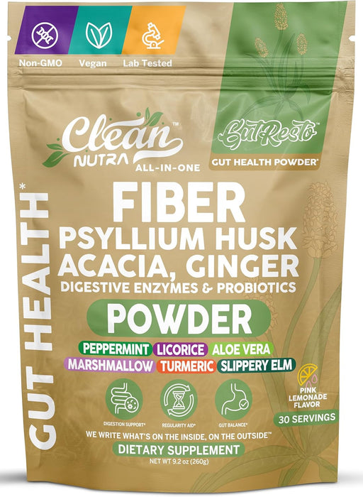Suplemento de fibra GutResto en polvo de cáscara de psyllium probiótico salud intestinal - Quierox - Tienda Online