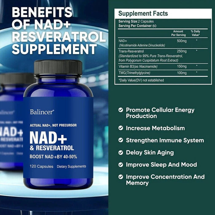 Suplemento de NAD+ para la energía antienvejecimiento - Quierox - Tienda Online