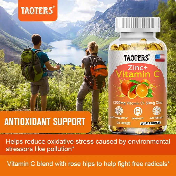 Suplemento de zinc y vitamina C de Taoters - 120 cápsulas - Quierox - Tienda Online